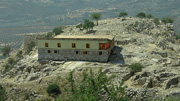 Rendering showing our 3D reconstruction of the Workshops set in context on the citadel; © 2007 Institute for the Visualization of History, Inc.