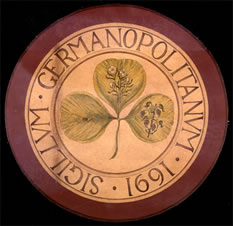 The Germantown seal designed by Francis Daniel Pastorius in 1691; image copyright by the Germantown Historical Society