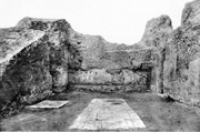 Photograph looking north in Room 47 (the so-called Queen’s reception room) of the Palace at Til Barsib, Syria; plate 39.2 in Thureau-Dangin, F. and Maurice Dunand, Til-Barsib , Paris: Paul Geuthner, 1936.